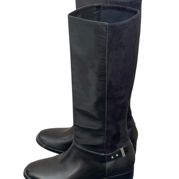 New! Cole Haan Adler Tall Stretch Back Riding black boots size 8.5B - Picture 3 of 16